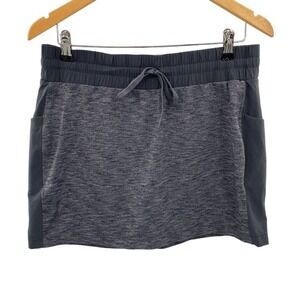 Athleta Skort Womens Medium Gray Nylon Polyester Drawstring Elastic Waist